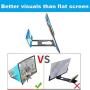 Cinyiuze 12 3D Curved Screen Magnifier for Mobile Phone, HD Magnifier Projector Screen Enlarger for Videos, Movies, Games, Foldable Phone Stand with Screen Amplifier, Compatible with All Smartphones