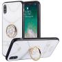 Cell Phone Finger Ring Holder, GREATQIQI Bling Crystals Phone Kickstand, 360° Rotation Metal Ring Grip Stand for Phones and Tablets (Gold)
