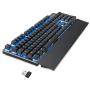 MOTOSPEED 2.4GHz Wireless/USB Wired Mechanical Keyboard 104Keys Led Backlit Black Switches Gaming Keyboard for Gaming and Typing,Compatible for Mac/PC/Laptop