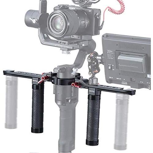 UURig DH13 Dual Handle Grip for DJI Ronin S/Ronin SC Camera Stabilizer, Cold Shoe Microphone/Light/Monitor Extension Position Adjustable