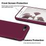 Vooii iPhone 8 Plus Case, iPhone 7 Plus Case, Soft Silicone Gel Rubber Bumper Case Microfiber Lining Hard Shell Shockproof Full-Body Protective Case Cover for iPhone 7 Plus /8 Plus - Burgundy