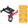 XOSS Bike Cellphone Holder, Mobile Support for Mountain Bike Bicycle Handlebar & Stem Cellphone Holder Aluminium Alloy Adjustable Mobile Phone Mount for Highway Vehicles (Black-Red Plus 6)