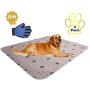 SincoPet Reusable Pee Pad + Free Puppy Grooming Gloves/Quilted, Fast Absorbing Machine Washable Dog Whelping Pad/Waterproof Puppy Training Pad/Housebreaking Absorption Pads