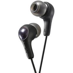 JVC Gumy in Ear Earbud Headphones, Powerful Sound, Comfortable and Secure Fit, Silicone Ear Pieces S/M/L - HAFX7B (Black)