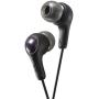JVC Gumy in Ear Earbud Headphones, Powerful Sound, Comfortable and Secure Fit, Silicone Ear Pieces S/M/L - HAFX7B (Black)
