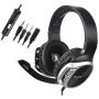 Sades Stereo Gaming Headset for Xbox One PS4 PC,Surround Sound Over-Ear Headphones Anti-Noise Mic,Volume Control Laptop, Mac,Smartphone, iPad -(R17 Black Silver)