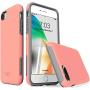 TEAM LUXURY [Clarity Series Case for iPhone SE 2020 / iPhone 8 & iPhone 7, Updated G-II [Shock Absorbent] Protective Phone Case 2nd Generation (4.7") - Living Coral/Gray