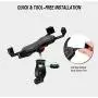 visnfa Bike Phone Mount Anti Shake and Stable Cradle Clamp with 360° Rotation Bicycle Phone Mount/Bike Accessories/Bike Phone Holder for iPhone Android GPS Other Devices Between 3.5 to 6.5 inches