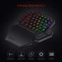 Redragon K585 DITI One-Handed RGB Mechanical Gaming Keyboard, Brown Switches, Type-C Professional Gaming Keypad with 7 Onboard Macro Keys, Detachable Wrist Rest, 42 Keys