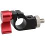 CAMVATE 15mm Single Rod Clamp Articulating with 1/4"-20 Screw(Red, 2 Pieses)