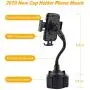 Car Cup Holder Phone Mount, Gresur Adjustable Gooseneck Smart Phone Car Cradle for iPhone 7 7P 8 8P X XS XR/Samsung Galaxy S10 S9 / Huawei Universal Hands Free Phone Holder