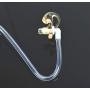 Receiver/Listen Only 3.5mm Surveillance Headset Earpiece with Clear Acoustic Coil Tube and One Pair Medium Earmolds One Mushroom Earbud Ear Tip for Motorola and Kenwood Radio Speaker Mics