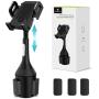 Car Cup Holder Phone Mount Upgraded Miracase Adjustable Universal Cup Holder Cradle Car Mount for Cell Phone Compatible with iPhone Xs XS Max XR X 8 8plus 7 7 Plus Samsung Galaxy S9 S8 S7（Black）