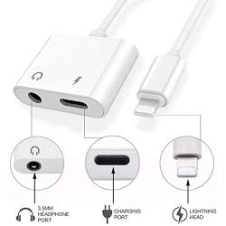 [Apple MFi Certified] 2 Pack iPhone Headphones Adapter, Lightning to 3.5mm Headphone Jack Adapter Dongle Charger Jack AUX Audio 3.5 mm for iPhone 11/11 Pro/X/XS/XR/8/7 Support All iOS & Music Control