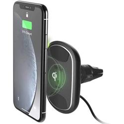 iOttie iTap 2 Wireless Magnetic Qi Wireless Charging Air Vent Mount || Compatible with IPhone XS XR X Max Samsung S10 S9  + Smartphones | + Dual Car Charger