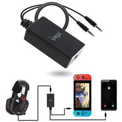 Audio Converter for Nintendo Switch, 2 in 1 Audio Chat Adapter for Nintendo Switch - Support Voice Chat with Your Headphone