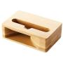 Cell Phone Stand, Fanshu Desktop Mobile Phone Holder Amplifier, Universal Portable Wood Cellphone Dock on Desk Bamboo Bed Stand Mount Cradle for Phone 5 6s 7s 8s Plus X XS Android Type C Smartphone