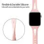 YAXIN Compatible with Apple Watch Band 44mm 42mm 40mm 38mm for Women, Breathable Soft Silicone Sport Band Replacement Compatible for Apple Watch iWatch Series 5, Series 4, Series 3, Series 2, Series 1 YAXIN Compatible with Apple Watch Band 44mm 42mm 40mm 38mm for Women, Breathable Soft Silicone Sport Band Replacement Compatible for Apple Watch iWatch Series 5, Series 4, Series 3, Series 2, Series 1