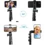 Selfie Stick Tripod, Ruittos 54” Extendable Phone Tripod Ring Light Stand Portable Heavy Duty, with Bluetooth Wireless Remote and Go Pro Adapter Compatible with iPhone 11 X Xs Andrion Phone (E5)