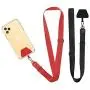 Phone Lanyard, Doormoon Universal Neck Strap with Patch for Phone Case Wallet Tether Key Chain ID Badge Holder for Most Smartphones, 2 Pack, Black Red Phone Lanyard, Doormoon Universal Neck Strap with Patch for Phone Case Wallet Tether Key Chain ID Badge Holder for Most Smartphones, 2 Pack, Black Red