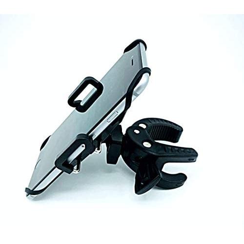 Phone Holder with Clamp - Universal Cell Mount Holder for Bike, Boat, Car, Golf Cart and Stroller, Fits iPhone X, 8 | 8 Plus, 7 | 7 Plus, iPhone 6s | 6s Plus, Galaxy S7, S6, S5, Adjustable