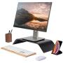 SAMDI Wood Cell Phone Stand for iPhone 5 6 7 8 X Plus, LG, Huawei, XiaoMi, Samsung Galaxy S5 S7 S6 (Oak Wood Black)