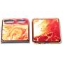Phone Case Ultra-Thin Back Cover Tempered Glass Shell Electroplated PC Protector Fit for Samsung Galaxy Z Flip Phone Accessories (Agate red)