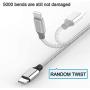 iPhone Charger WZK MFi Certified 5Pack 6FT Charger Cable Nylon Braided Extra Long High Speed Data Sync Transfer Lightning Cable Compatible iPhone 11/Pro/Xs Max/X/8/7/Plus/6S/6/SE2/5S and More - Sliver