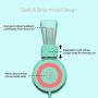 Kids Headphones - noot products K11 Foldable Stereo Tangle-Free 3.5mm Jack Wired Cord On-Ear Headset for Children/Teens/Girls/Boys/Smartphones/School/Kindle/Airplane/Plane/Tablet (Mint/Coral)