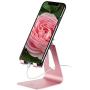 Adjustable Cell Phone Stand - ToBeoneer Phone Holder, [Update Version] Thicker Stand Cradle Dock Compatible with All Mobile Phones iPhone X 8 7 6 Plus Charging Accessories Desk - Rose Gold