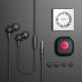 in Ear Headphones, Wired Noise Isolation Earbuds with Microphone and in-line Remote Control, Earphones in Fashion Color Compatible with iPhone iPad Android Smartphones(Black)