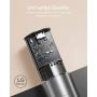 Mini Portable Charger 3350mAh Xcentz, Compact External Battery Premium Aluminum with Flashlight Lipstick-Sized Pocket Power Bank Phone Charger for iPhone, Samsung Galaxy, Other Android Phone - Grey