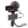 Smartphone Video Rig, Cell Phone Video Recording Kit Vlogging Stabilizer Equipment with Cardioid Microphone,Selfie LED Light, Solid Aluminum Cold Shoe Extension Bar Compatible with iPhone Smartphones