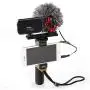 Smartphone Video Rig, Cell Phone Video Recording Kit Vlogging Stabilizer Equipment with Cardioid Microphone,Selfie LED Light, Solid Aluminum Cold Shoe Extension Bar Compatible with iPhone Smartphones