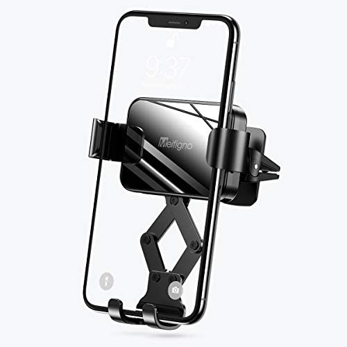 Meifigno Car Phone Mount, Air Vent Car Phone Holder, Gravity Auto-Clamping Hands-Free Car Mount Compatible with iPhone SE/11 Pro Max/Xs/XR/8 Plus, Samsung Galaxy S20+ Ultra Note10 Plus & All