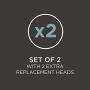 Zenna Home Holders and 2 Replacement Heads Smart Accessories Toilet Bowl Brush Bundle, Arctic White