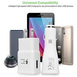 MBLAI Fast Charge Adaptive Fast Charger Kit for Samsung Galaxy S7/S7 Edge/S6/Note5/4 /S3,USB 2.0 Fast Charging Kit True Digital Adaptive Fast Charging (S7 Fast Charger Set)