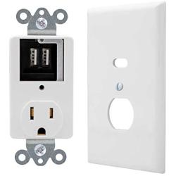 The Charger Safe, Dual USB Outlet with Protective Faceplate to Organize Your Phone Chargers