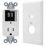 The Charger Safe, Dual USB Outlet with Protective Faceplate to Organize Your Phone Chargers