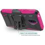 CasemartUSA Phone Case for [Nokia C2 Tennen/Nokia C2 Tava (Cricket Wireless)], [Refined Series][Pink] Shockproof Cover with Built-in Kickstand & Belt Clip Holster for Nokia C2 Tennen / C2 Tava