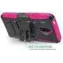 CasemartUSA Phone Case for [Nokia C2 Tennen/Nokia C2 Tava (Cricket Wireless)], [Refined Series][Pink] Shockproof Cover with Built-in Kickstand & Belt Clip Holster for Nokia C2 Tennen / C2 Tava