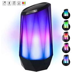 Portable Wireless Bluetooth Speakers LED Lights Speaker Bluetooth 4.2 with 6 LED Lights Modes TF Card, for Smart Phone, Computer and Other All Bluetooth Devices