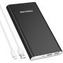POWERADD 2ND Gen Pilot 2GS 10000mAh Power Bank, Dual USB Port Portable Charger 3.4A High-Speed Charge for iPhone, Samsung Galaxy, Other Smartphone and Tablet - Black (Apple Cable Not Included)