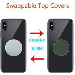 Swappable Metal Covers for Collapsible Phone Grip & Stand Replacement Top Covers for Get a Different Design On Your Expanding Phone Grip Can Work with Magnetic Mount Car Phone Holder (12pack)