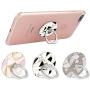 Bonoma Phone Ring Grip, 3 Pack Geometric Marble 360 Degree Rotation 180 Degree Flip Finger Ring Stand Holder Compatible with Smartphones and Tablets