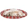 KOOLTAIL Washable Pee Pads for Dogs - Round Plaid Puppy Potty Pad for Dog Playpen, Reusable Whelping Training Pads Red