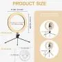 Mansso 10" LED Ring Light Set - Rechargeable Selfie Ring Light Clip & Remote Shutter & Desktop Tripod Stand & Phone Holder for Live Stream/Makeup/YouTube with 3 Light Modes & 10 Brightness Level