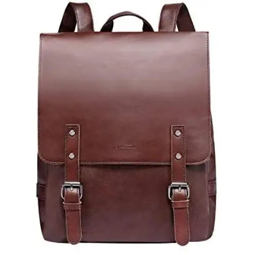 Zebella Vintage Faux Leather Backpack for Women Mens Vegan Leather Back Pack Travel Daypack College Bookbag-Coffee Zebella Vintage Faux Leather Backpack for Women Mens Vegan Leather Back Pack Travel Daypack College Bookbag-Coffee