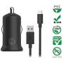Motorola TurboPower 18 QC3.0 Car Charger w/ 3.3ft SKN6473A USB-C Cable for Moto Z, Z2, Z3, Z4, X4, G7, G7 Play, G7 Plus, G7 Power, G6, G6 Plus [NOT for G6 Play] (Retail Box)