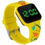 Potty Training Count Down Timer Watch with Lights and Music - Rechargeable, Dinosaur Yellow Band Engaging Pattern, Water Resistant, Potty Training Watch Yellow